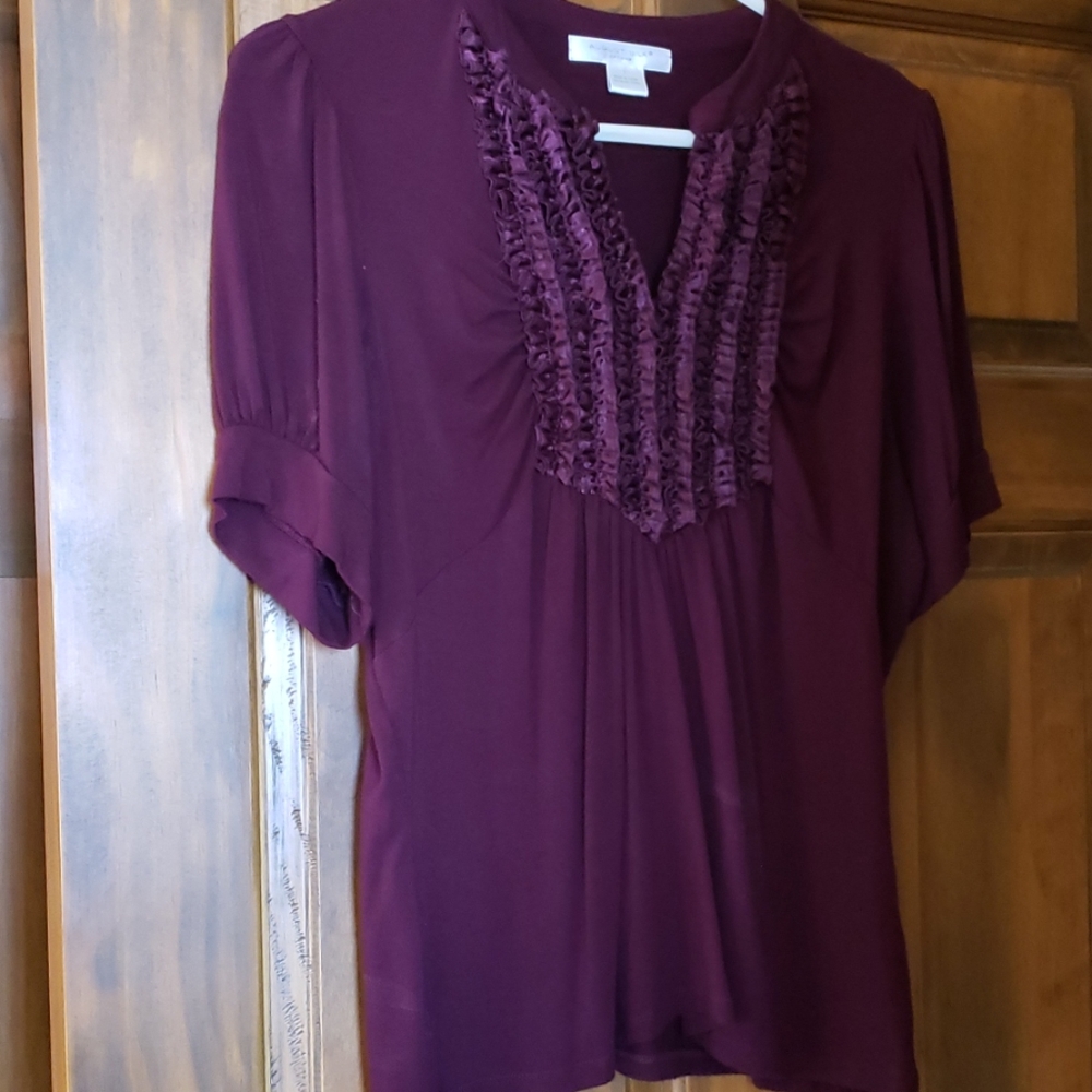 Short sleeve ruffle top